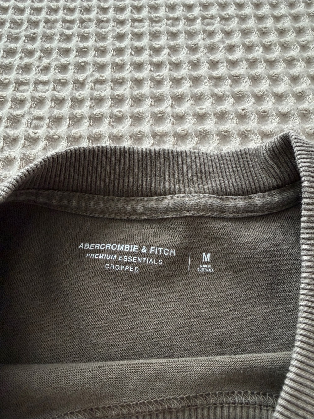 Abercrombie & Fitch Crewneck Sweater in Olive Gray